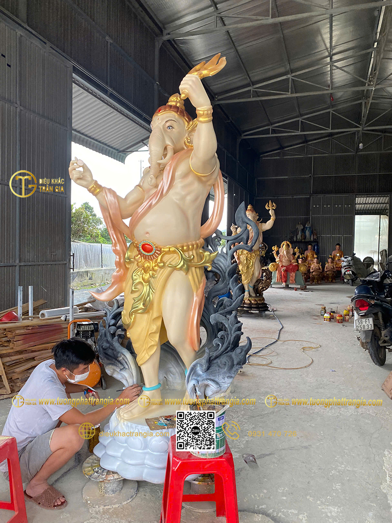Hình ảnh mẫu Tượng Thần Voi Thái Lan Ganesha đứng 200cm