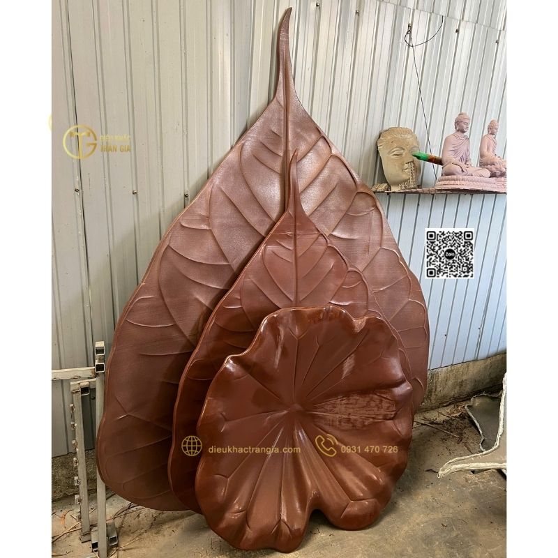 Lá Bồ đề nhựa composite che tượng Phật 200cm