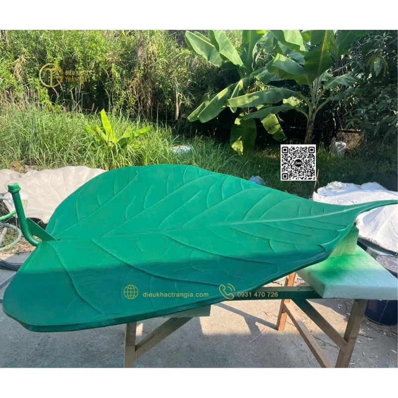 Lá Bồ đề nhựa composite che tượng Phật 200cm