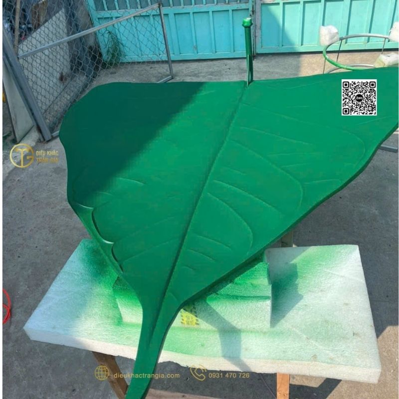 Lá Bồ đề nhựa composite che tượng Phật 200cm