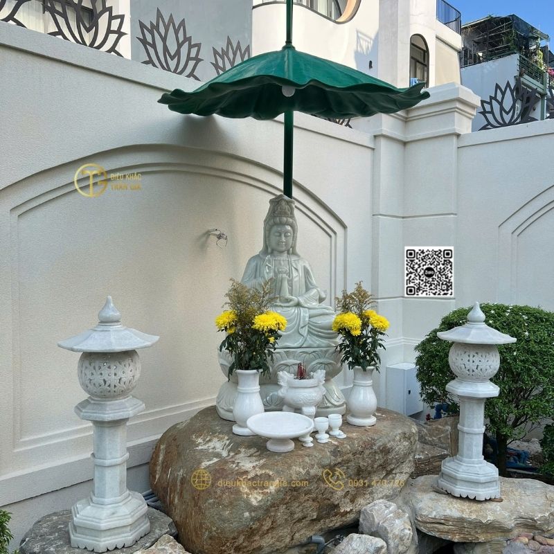 la-sen-nhua-composite-che-tuong-phat-ngoai-troi-140cm-anh-dai-dien Lá sen nhựa composite che tượng Phật ngoài trời 140cm