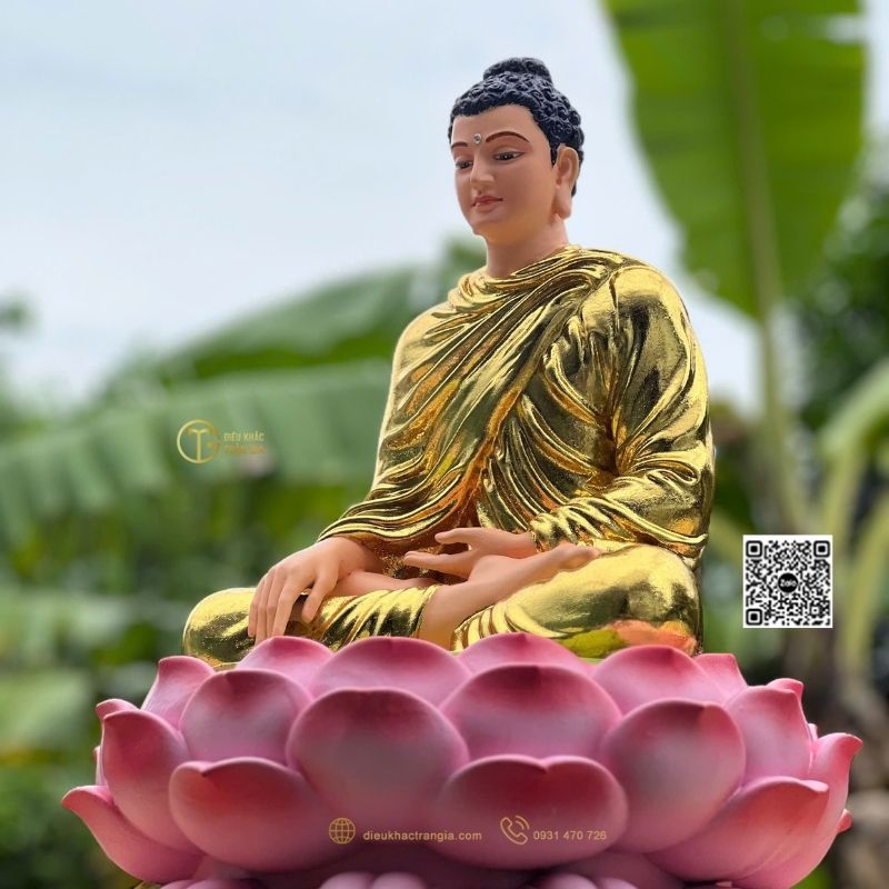 anh-tuong-phat-bon-su-an-dia-xuc-ngoi-dai-sen-50cm Tượng Phật Bổn Sư Ấn Địa Xúc Ngồi Đài Sen 50cm