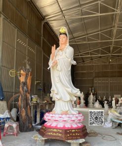 Tượng Mẹ Quan Âm Đứng Đài Sen 200cm