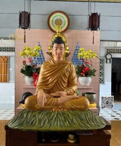 Tượng Bổn Sư Ấn Địa Xúc 120 Nhũ Vàng
