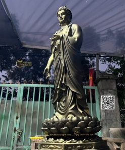 hinh anh tuong phat adida dung dai sen 90cm son gia dong