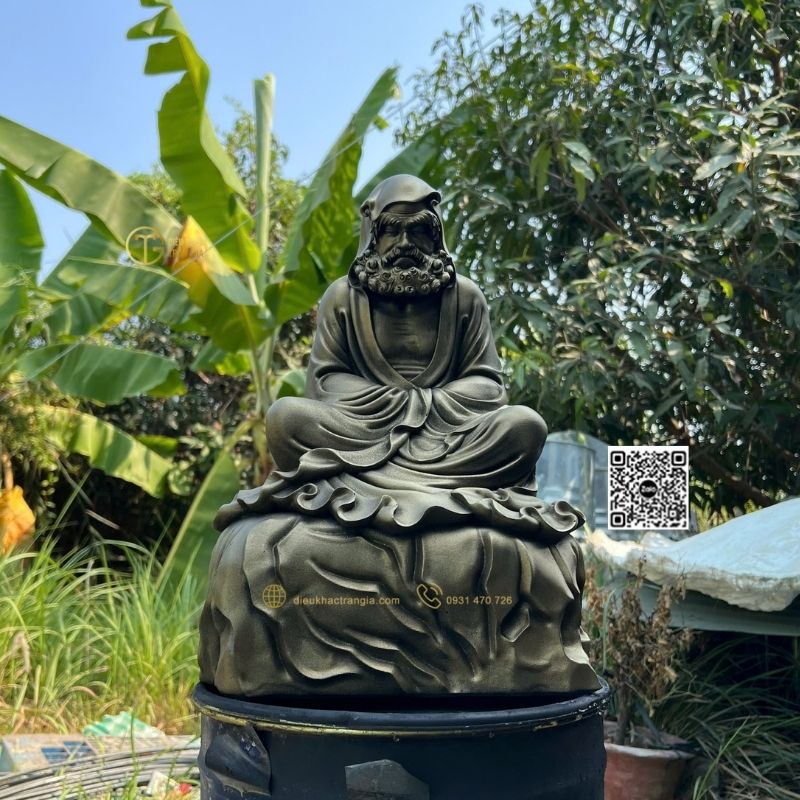 Tượng Đạt Ma Sư Tổ Ngồi Thiền 40cm