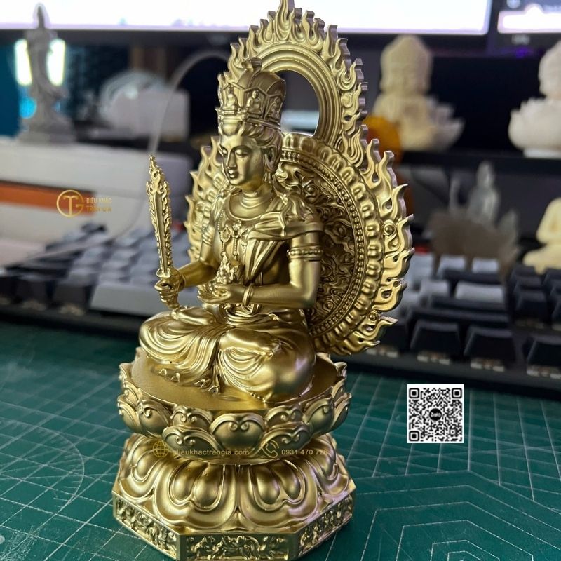Tượng Phật Hư Không Tạng Bồ Tát Để Xe Hơi