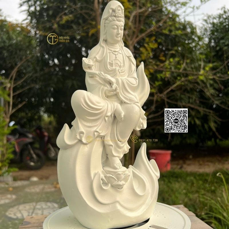 Tượng Phật Quan Âm Tự Tại Nhựa Composite