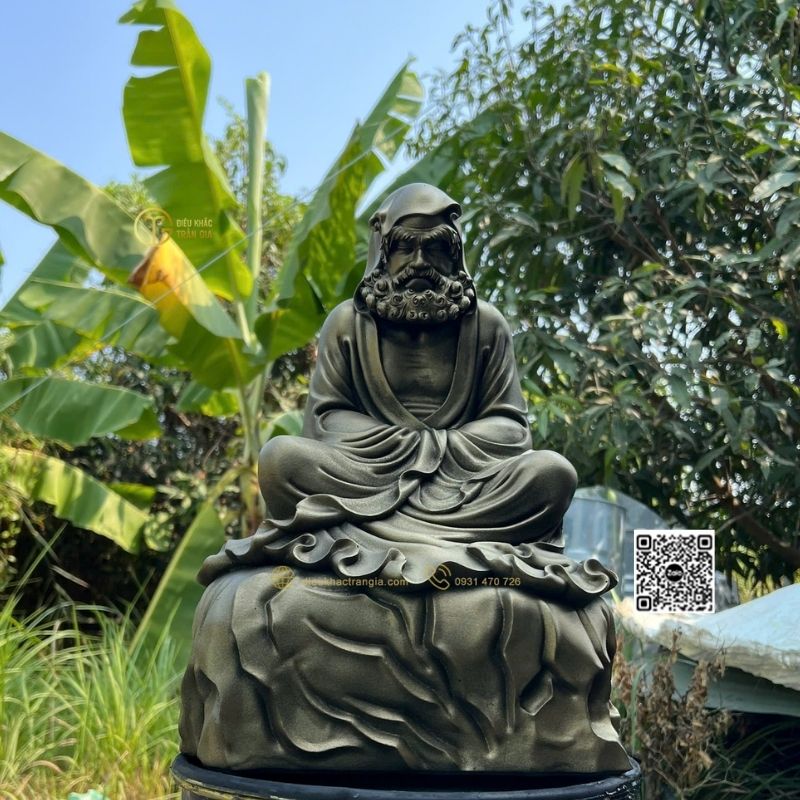 Tượng Đạt Ma Sư Tổ Ngồi Thiền 40cm