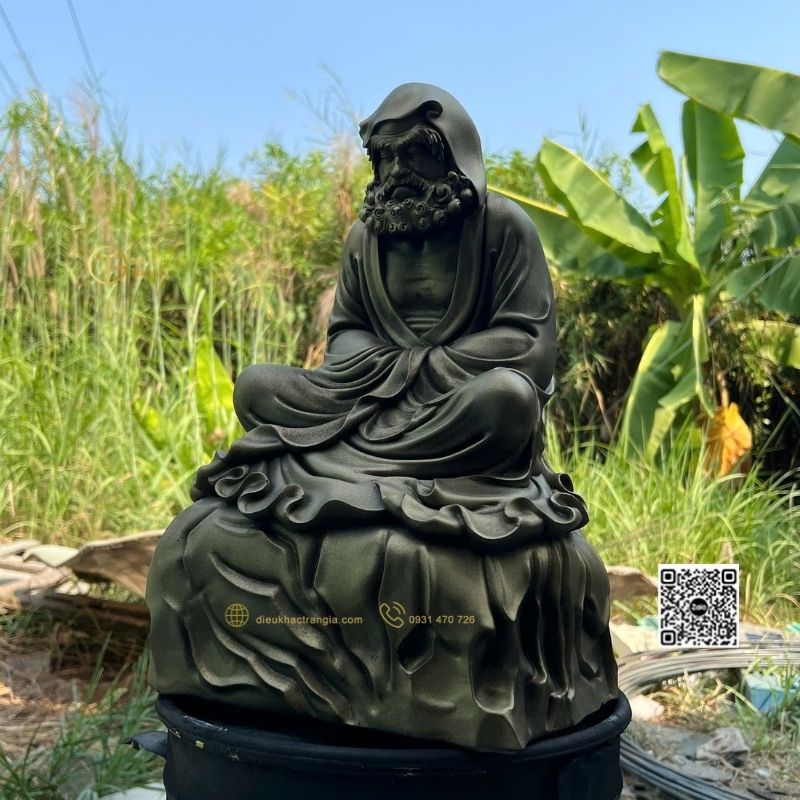 Tượng Đạt Ma Sư Tổ Ngồi Thiền 40cm