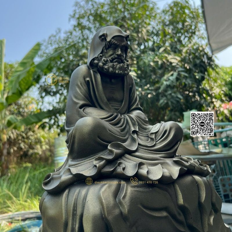 Tượng Đạt Ma Sư Tổ Ngồi Thiền 40cm