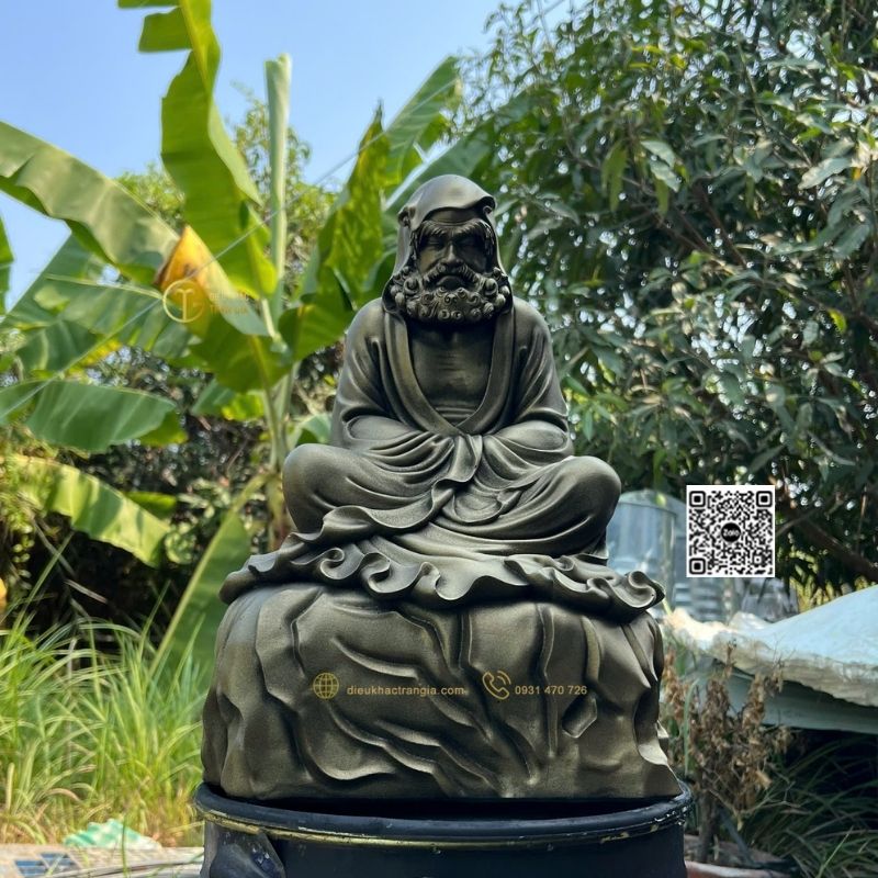 Tượng Đạt Ma Sư Tổ Ngồi Thiền 40cm