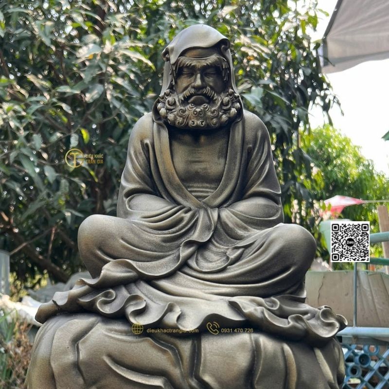 Tượng Đạt Ma Sư Tổ Ngồi Thiền 40cm