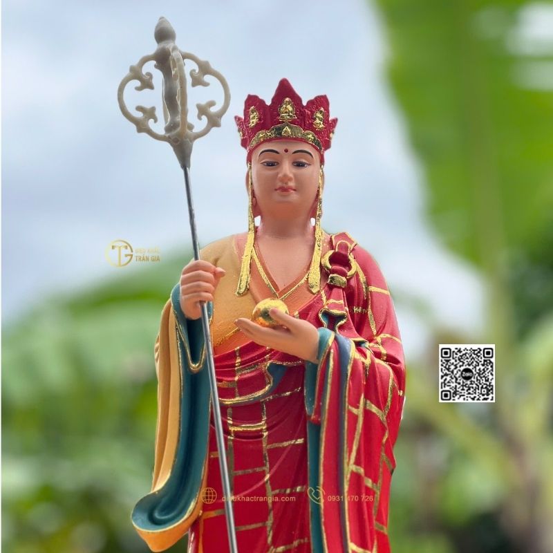 Tượng Địa Tạng Đứng Đài Sen 45cm