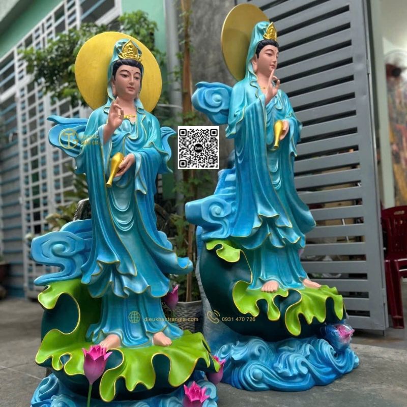 Tượng Phật Quan Âm Đứng Nhựa Composite 130cm