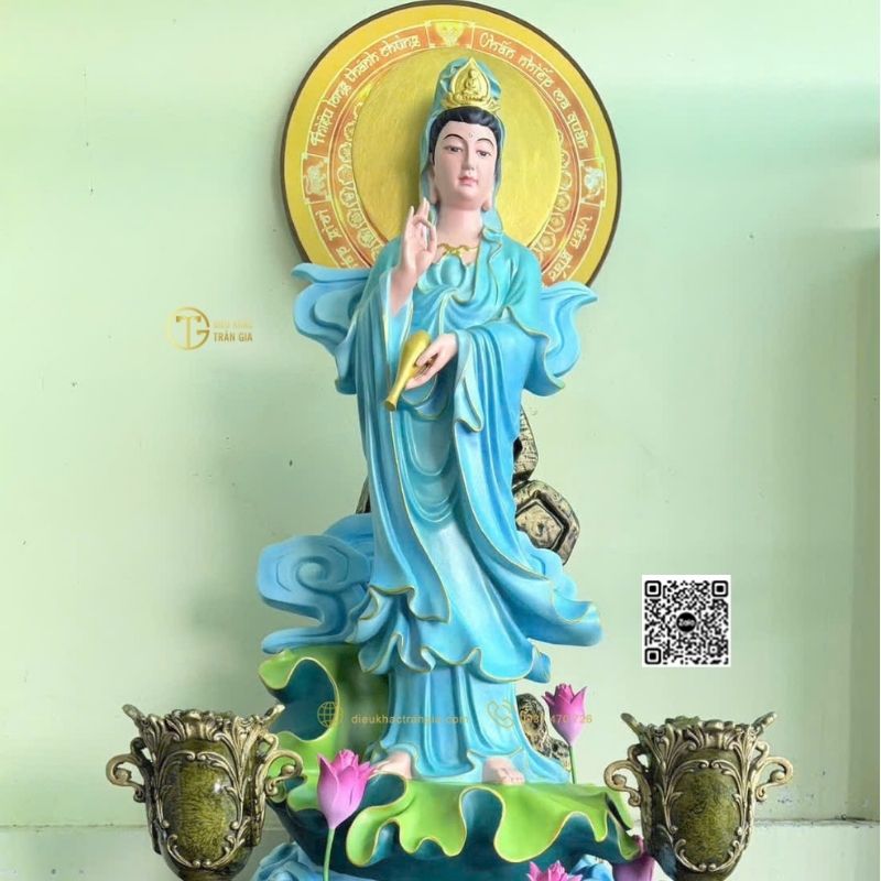 Tượng Phật Quan Âm Đứng Nhựa Composite 130cm
